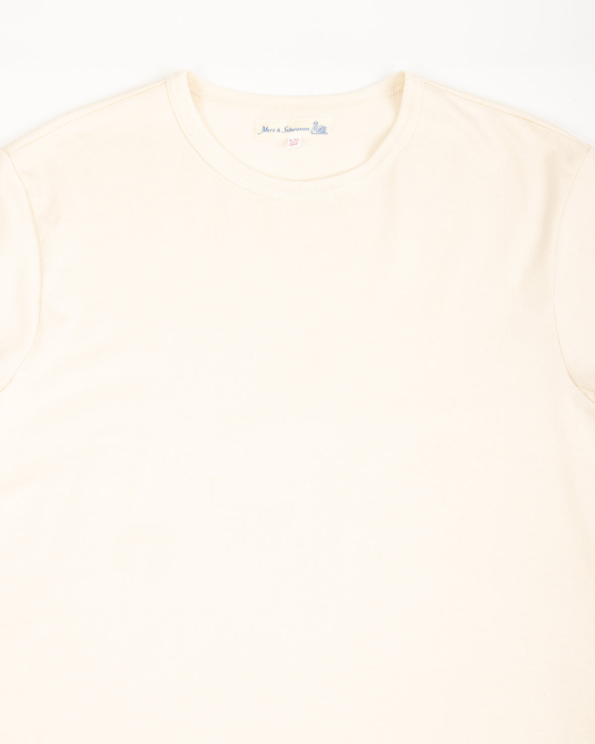 Merz b. Schwanen 2M15C Cropped Vintage Machine Jersey T-Shirt - Nature - Standard & Strange