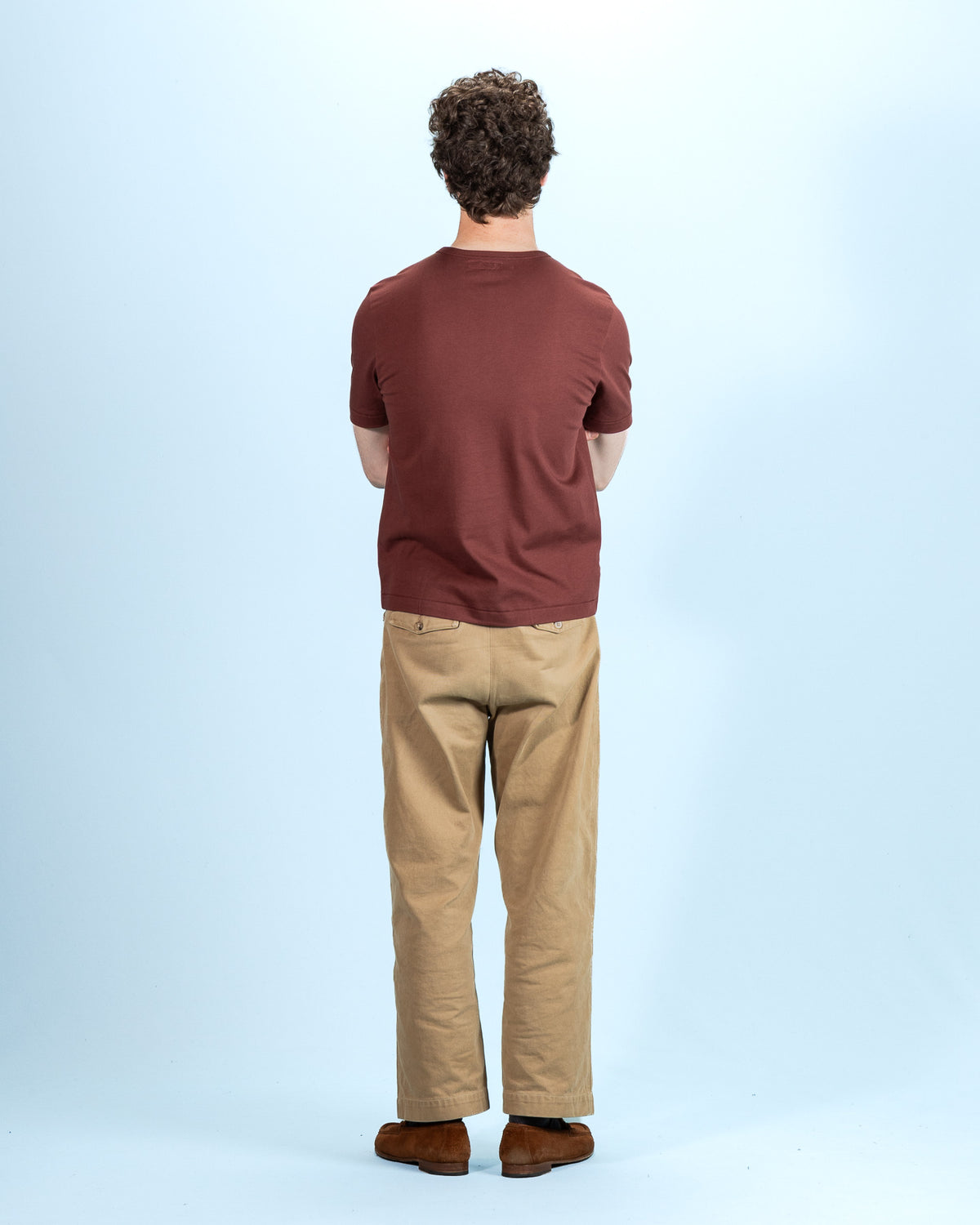 2M15C Cropped Vintage Machine Jersey T-Shirt - Burgundy