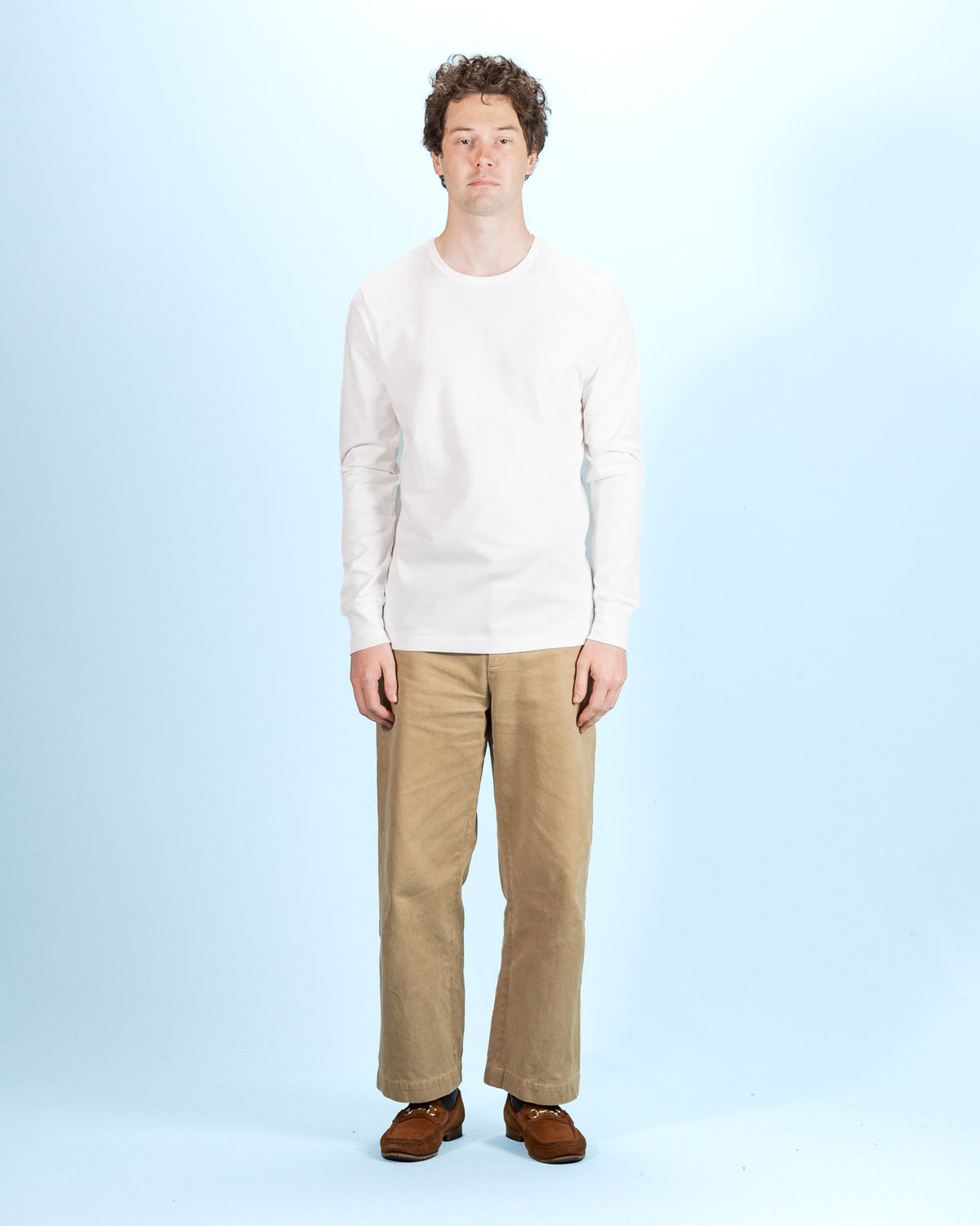 2M15LS Vintage Machine Refined Fit L/S - White