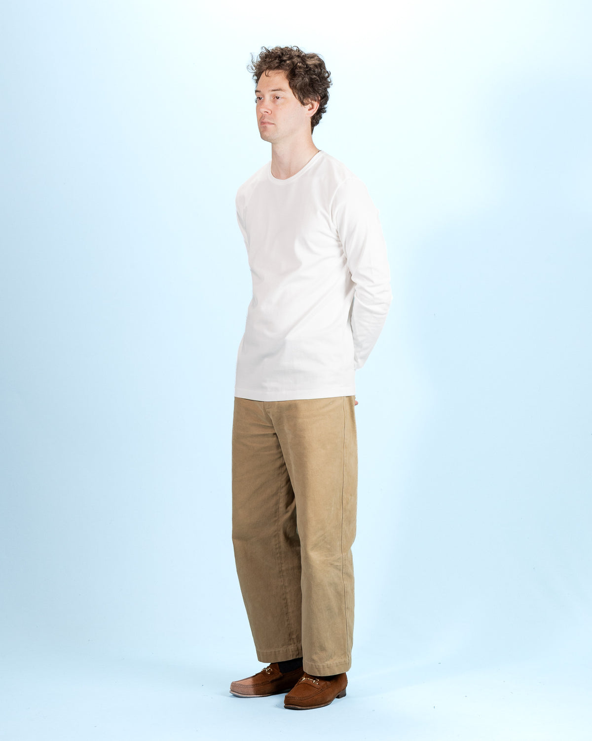 2M15LS Vintage Machine Refined Fit L/S - White