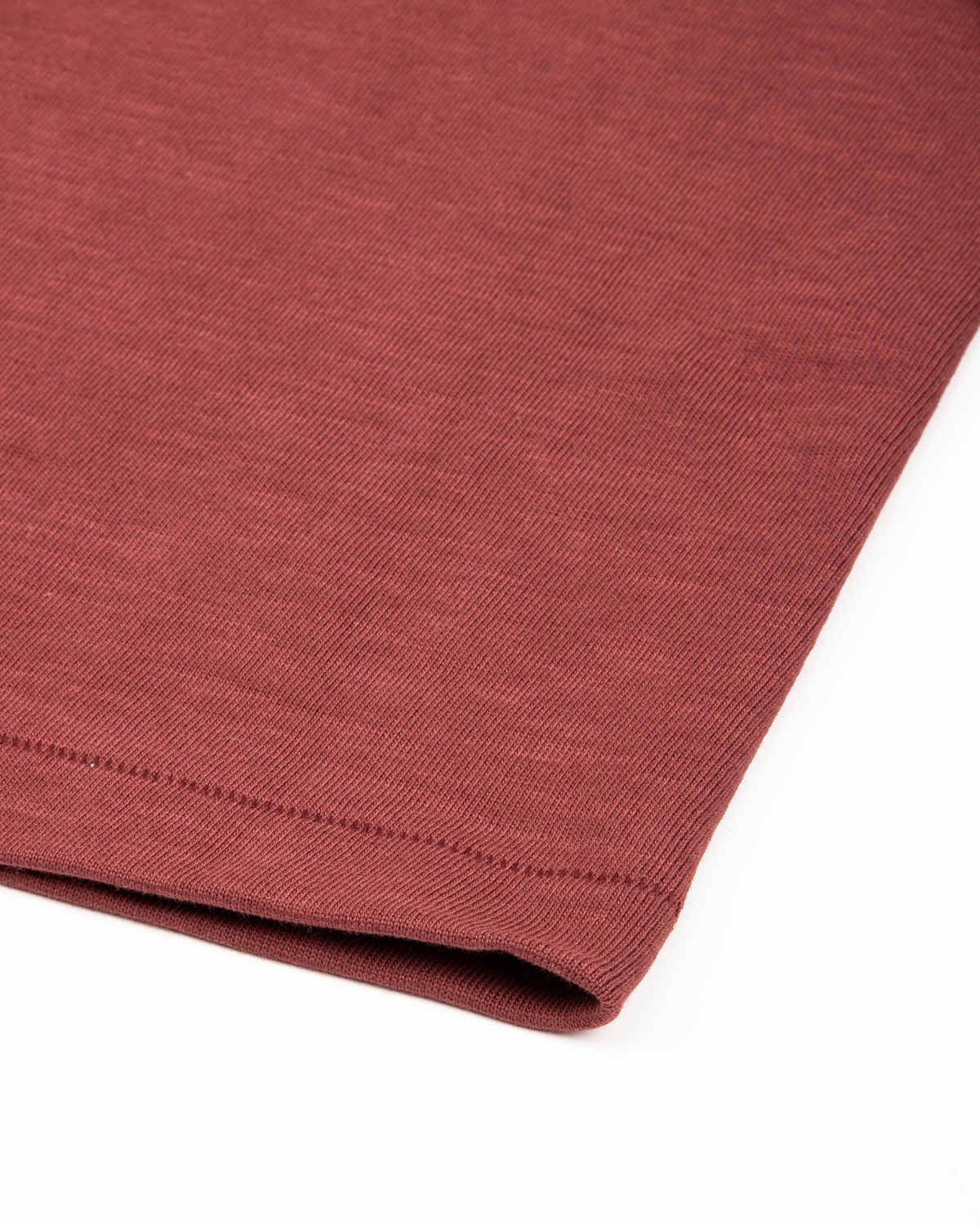 2S08 Loopwheeled Relaxed Fit Heavyweight L/S Henley - Burgundy
