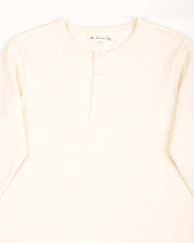 2S08 Loopwheeled Relaxed Fit Heavyweight L/S Henley - Nature