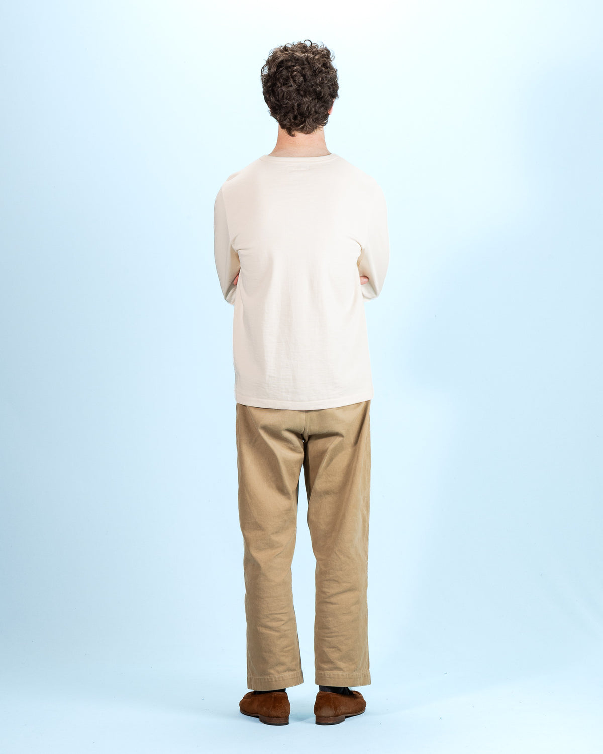 2S08 Loopwheeled Relaxed Fit Heavyweight L/S Henley - Nature