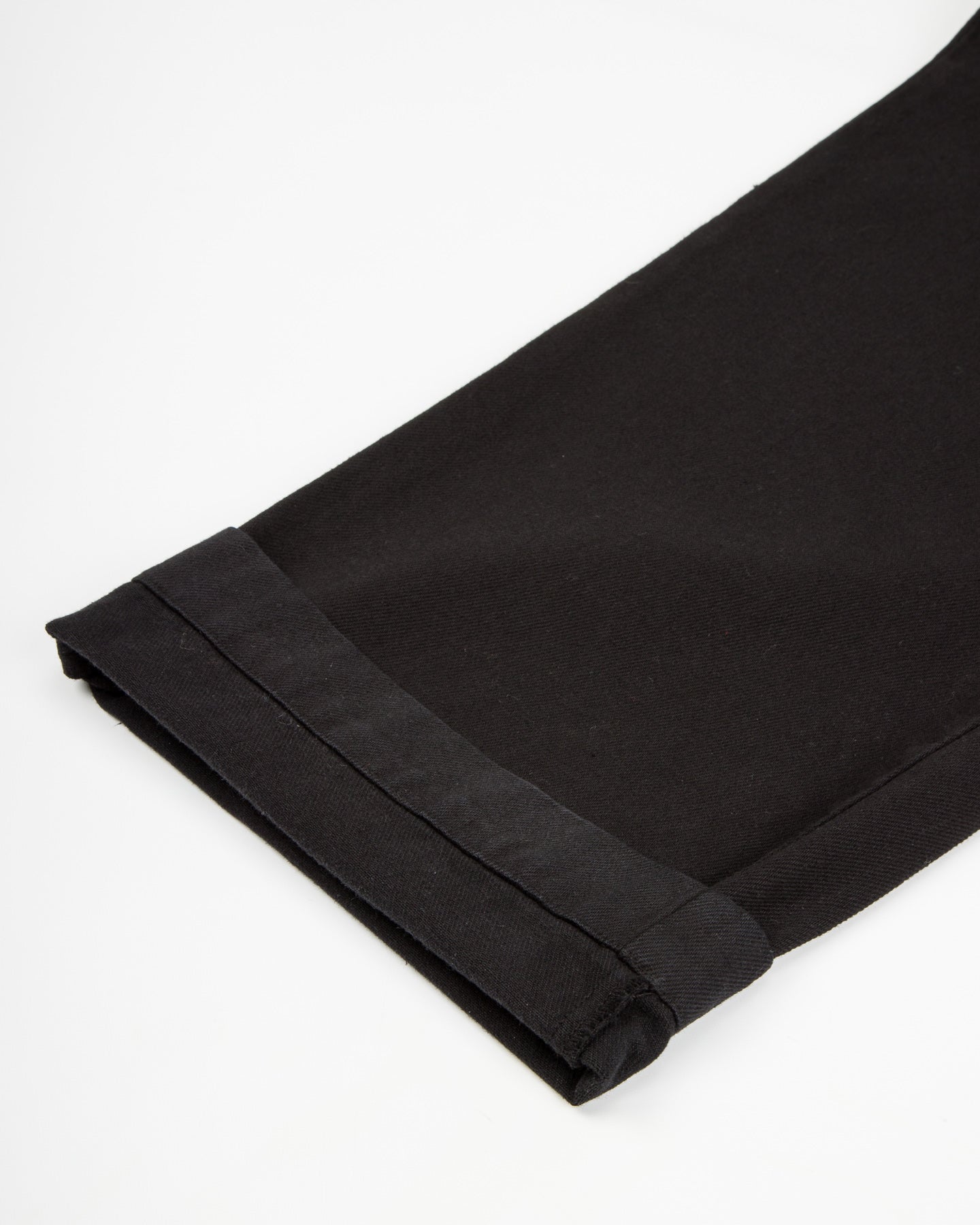 Merz b. Schwanen 1940s Wide Leg Chino - Deep Black Cotton Twill - Standard & Strange