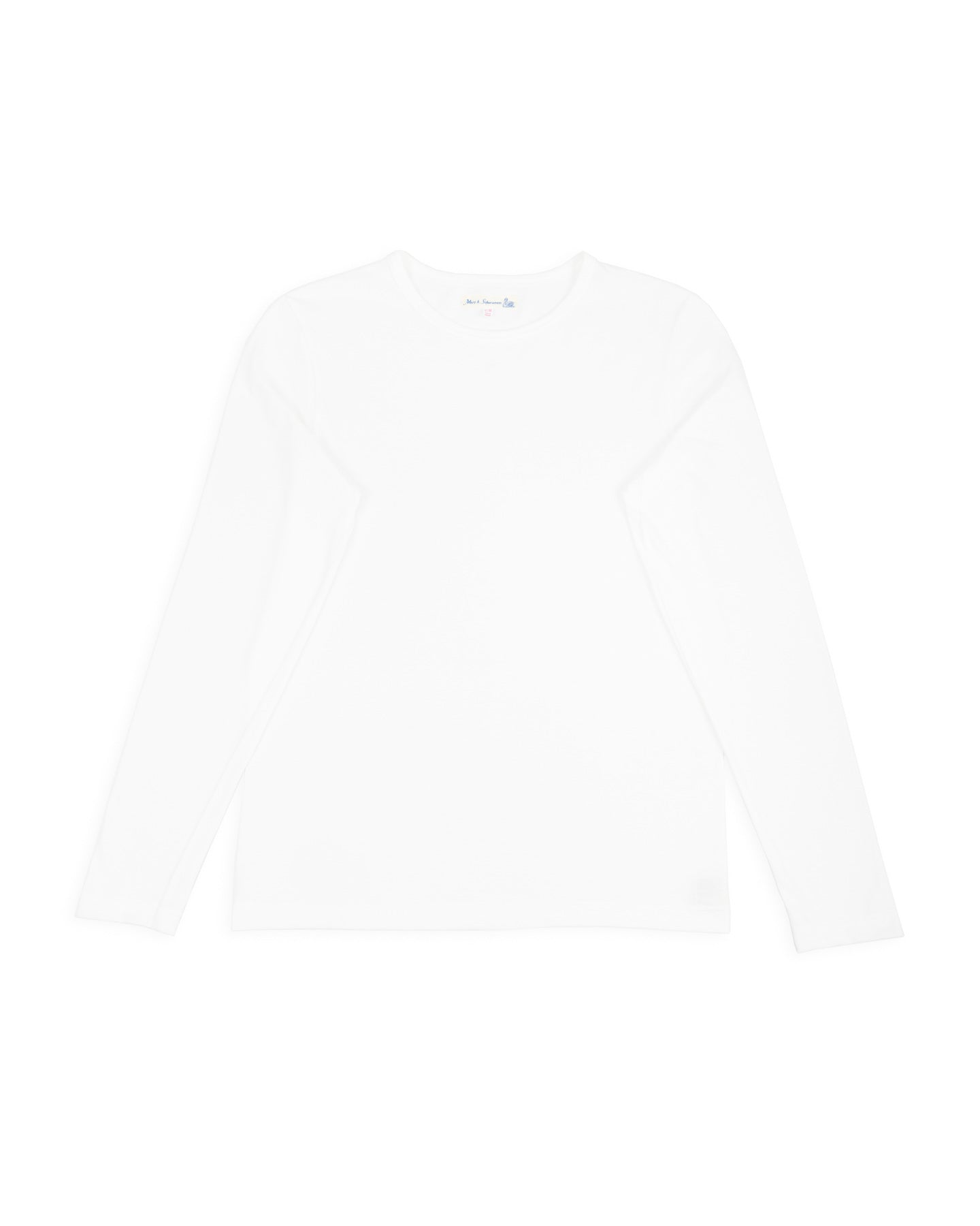 Merz b. Schwanen 1950s Lightweight Loopwheeled L/S Tee - White - Standard & Strange