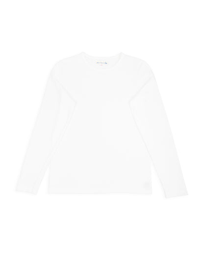 Merz b. Schwanen 1950s Lightweight Loopwheeled L/S Tee - White - Standard & Strange