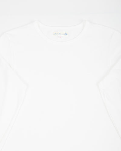 Merz b. Schwanen 1950s Lightweight Loopwheeled L/S Tee - White - Standard & Strange
