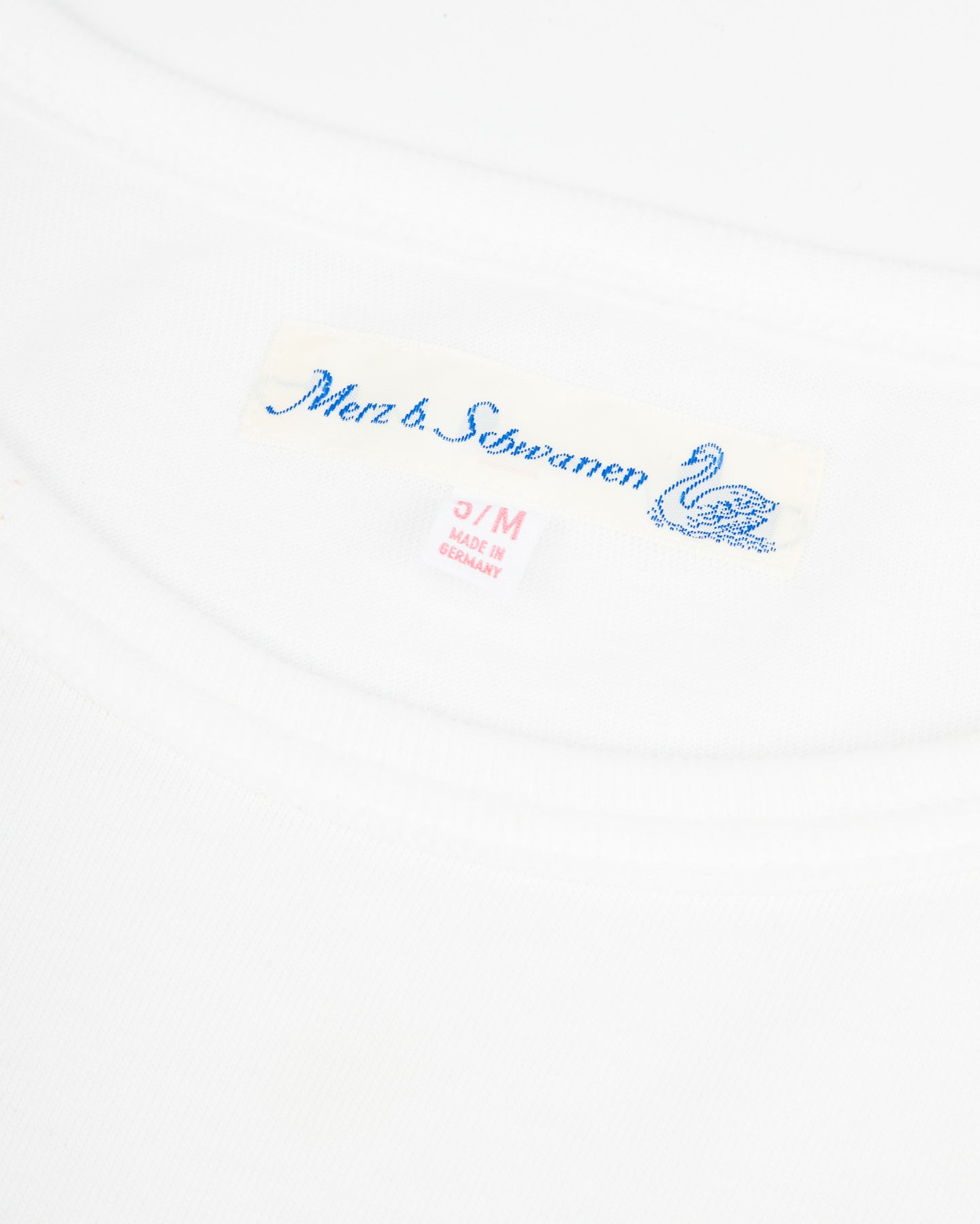 Merz b. Schwanen 1950s Lightweight Loopwheeled L/S Tee - White - Standard & Strange