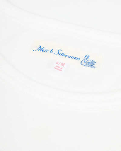 Merz b. Schwanen 1950s Lightweight Loopwheeled L/S Tee - White - Standard & Strange