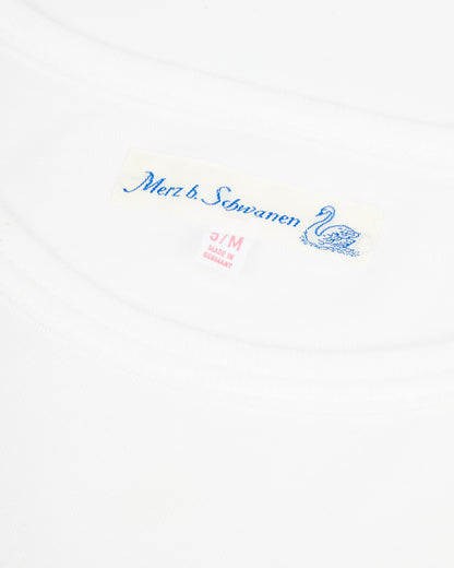Merz b. Schwanen 1950s Lightweight Loopwheeled L/S Tee - White - Standard & Strange