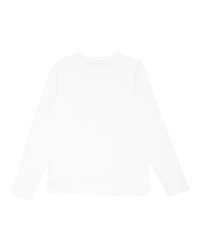 Merz b. Schwanen 1950s Lightweight Loopwheeled L/S Tee - White - Standard & Strange