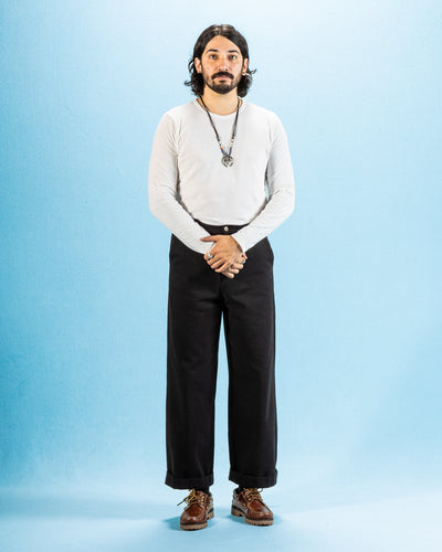 Merz b. Schwanen 1950s Lightweight Loopwheeled L/S Tee - White - Standard & Strange