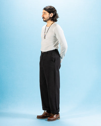 Merz b. Schwanen 1950s Lightweight Loopwheeled L/S Tee - White - Standard & Strange