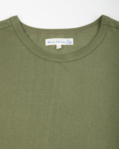 Merz b. Schwanen 1950s Lightweight Loopwheeled Tee - Army - Standard & Strange