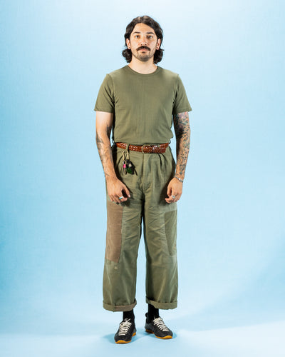 Merz b. Schwanen 1950s Lightweight Loopwheeled Tee - Army - Standard & Strange