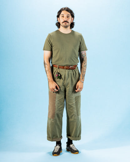 Merz b. Schwanen 1950s Lightweight Loopwheeled Tee - Army - Standard & Strange