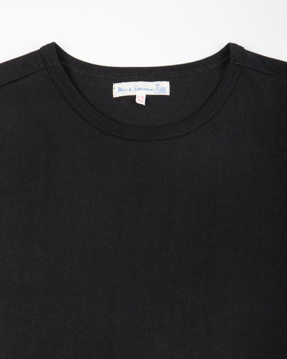Merz b. Schwanen 1950s Lightweight Loopwheeled Tee - Black - Standard & Strange