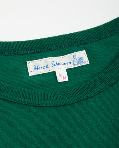 Merz b. Schwanen 1950s Lightweight Loopwheeled Tee - Classic Green - Standard & Strange