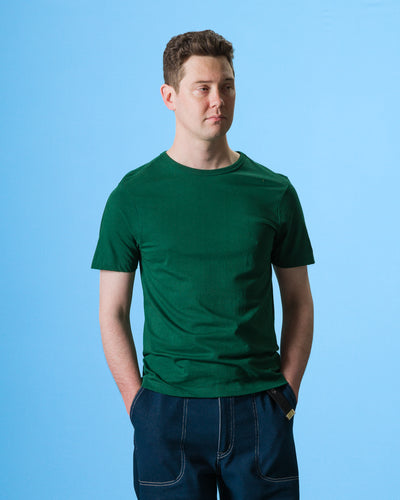 Merz b. Schwanen 1950s Lightweight Loopwheeled Tee - Classic Green - Standard & Strange