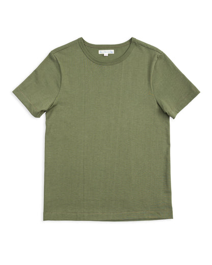 Merz b. Schwanen 215 Loopwheeled 7.2 oz Tee - Army - Standard & Strange