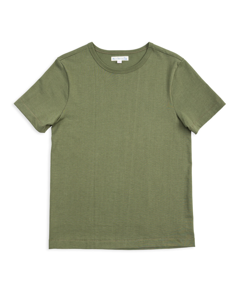 Merz b. Schwanen 215 Loopwheeled 7.2 oz Tee - Army - Standard & Strange