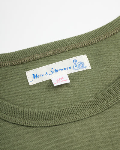Merz b. Schwanen 215 Loopwheeled 7.2 oz Tee - Army - Standard & Strange