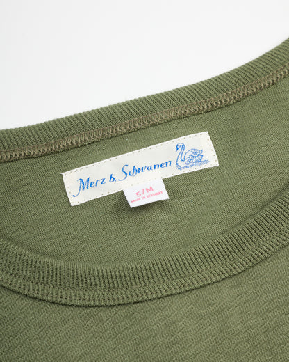 Merz b. Schwanen 215 Loopwheeled 7.2 oz Tee - Army - Standard & Strange