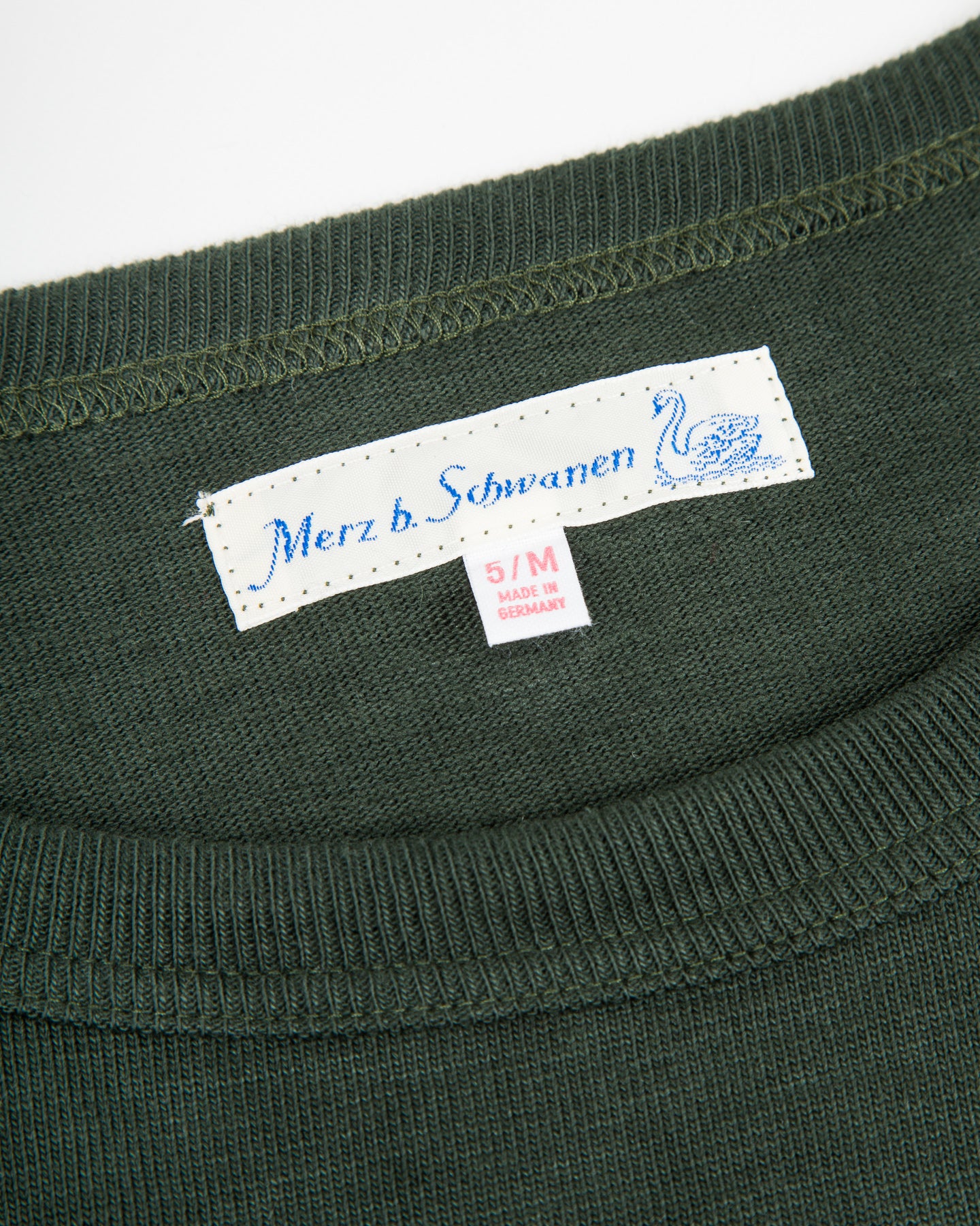 Merz b. Schwanen 2S14 Loopwheeled 10.7oz Heavyweight Tee - Forest - Standard & Strange