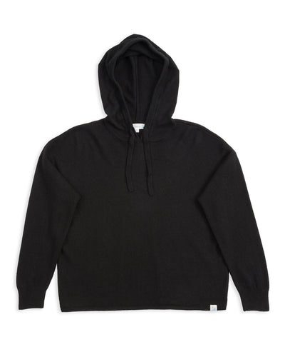 Merz b. Schwanen Women's Relaxed Hoodie - Black Merino/Silk/Cashmere - Standard & Strange