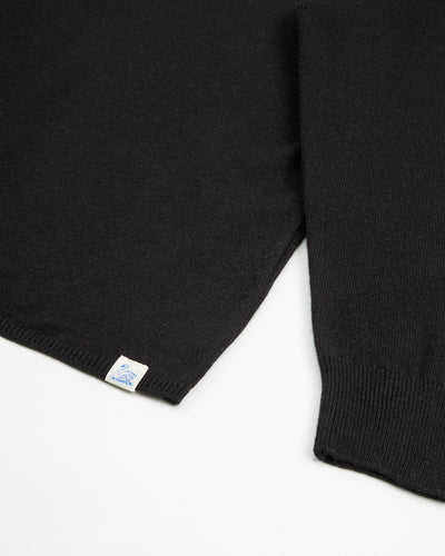 Merz b. Schwanen Women's Relaxed Hoodie - Black Merino/Silk/Cashmere - Standard & Strange