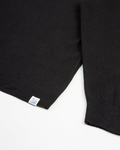 Merz b. Schwanen Women's Relaxed Hoodie - Black Merino/Silk/Cashmere - Standard & Strange