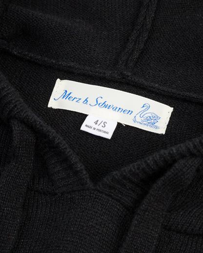 Merz b. Schwanen Women's Relaxed Hoodie - Black Merino/Silk/Cashmere - Standard & Strange