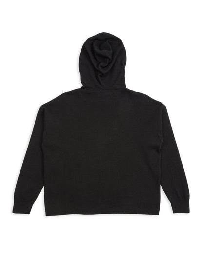 Merz b. Schwanen Women's Relaxed Hoodie - Black Merino/Silk/Cashmere - Standard & Strange
