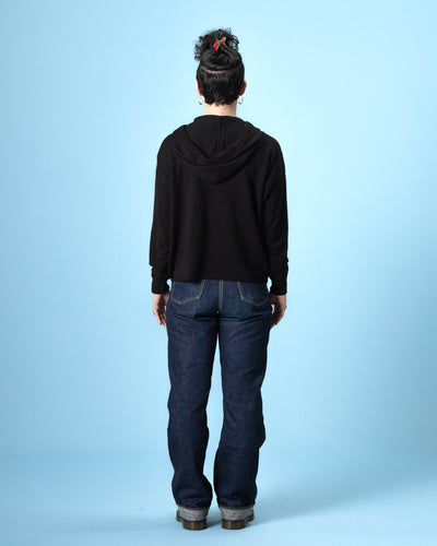 Merz b. Schwanen Women's Relaxed Hoodie - Black Merino/Silk/Cashmere - Standard & Strange