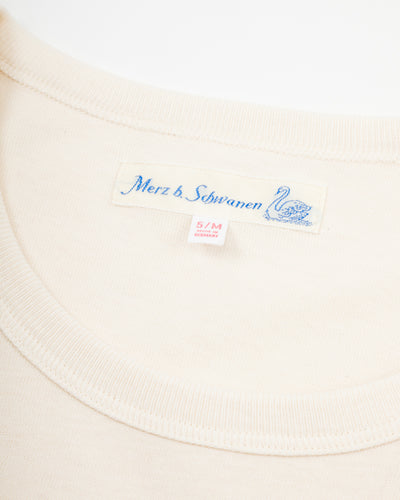 Merz b. Schwanen 2M15C Cropped Vintage Machine Jersey T-Shirt - Nature - Standard & Strange