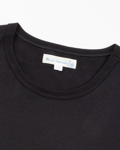 Merz b. Schwanen 6.8oz Sturdy Jersey T-Shirt - Deep Black - Standard & Strange