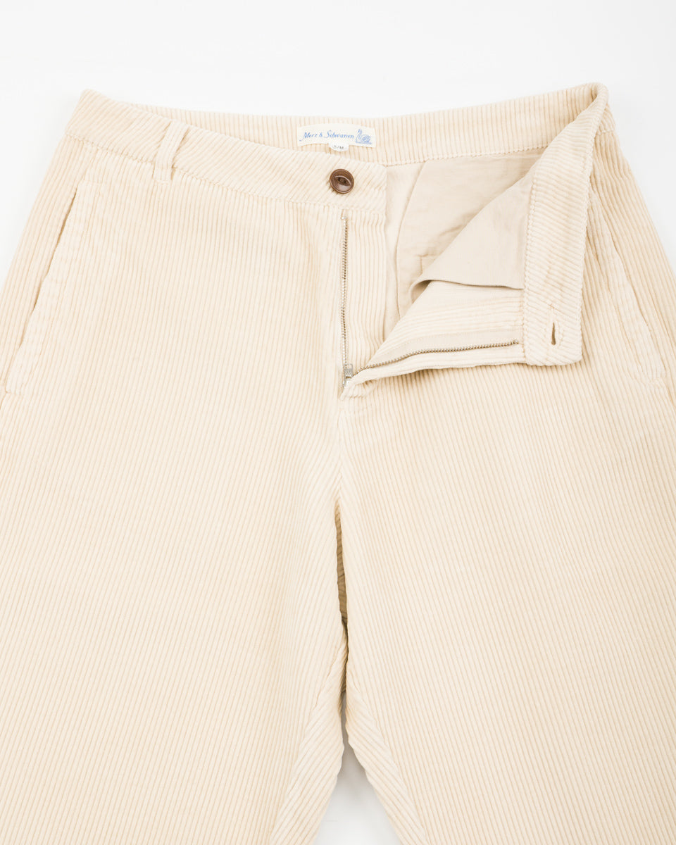 Merz b. Schwanen Good Basics Corduroy Pants - Nature Wide Stripes