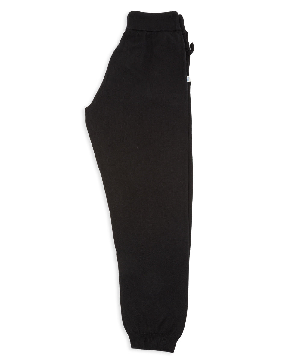 Merz b. Schwanen Good Basics Women's Lounge Pants - Deep Black Merino/Silk/Cashmere - Standard & Strange