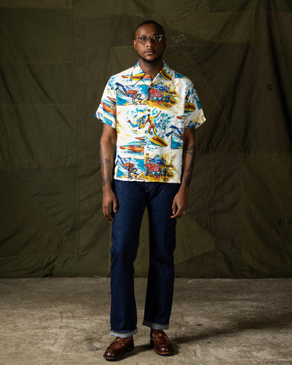 Mister Freedom Rock 'n' Roll Shirt "Action Packed" Type II - White - Standard & Strange