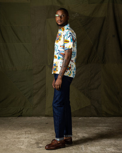 Mister Freedom Rock 'n' Roll Shirt "Action Packed" Type II - White - Standard & Strange