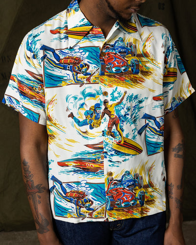 Mister Freedom Rock 'n' Roll Shirt "Action Packed" Type II - White - Standard & Strange