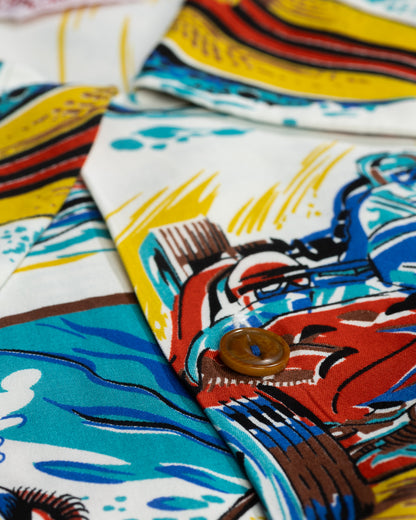 Mister Freedom Rock 'n' Roll Shirt "Action Packed" Type II - White - Standard & Strange