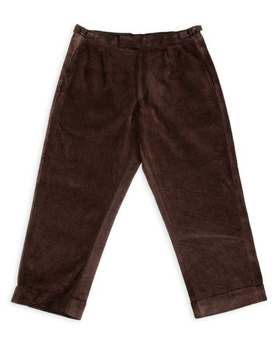 Monad London Wysman Pant - Brown British Calf Roughout - Standard & Strange