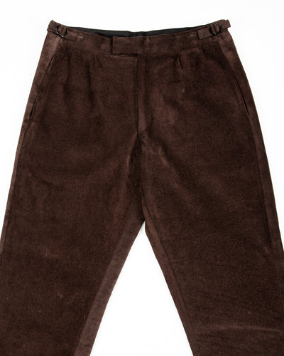 Monad London Wysman Pant - Brown British Calf Roughout - Standard & Strange