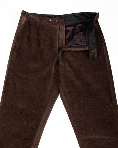 Monad London Wysman Pant - Brown British Calf Roughout - Standard & Strange
