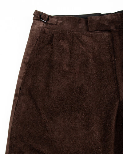 Monad London Wysman Pant - Brown British Calf Roughout - Standard & Strange