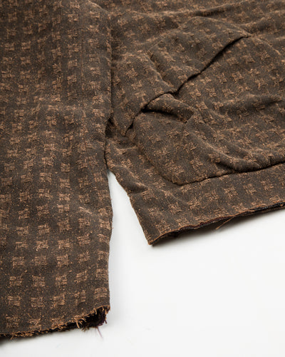 Monad London Collarless Rouach Jacket - Mud Dyed Tussah Silk Brown - Standard & Strange