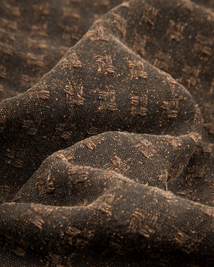 Monad London Collarless Rouach Jacket - Mud Dyed Tussah Silk Brown - Standard & Strange