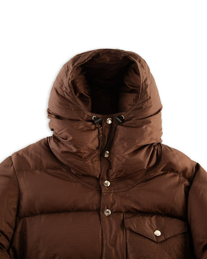Monitaly Down Jacket - Brown Nylon Ripstop - Standard & Strange