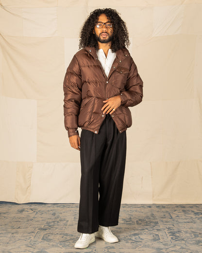 Monitaly Down Jacket - Brown Nylon Ripstop - Standard & Strange